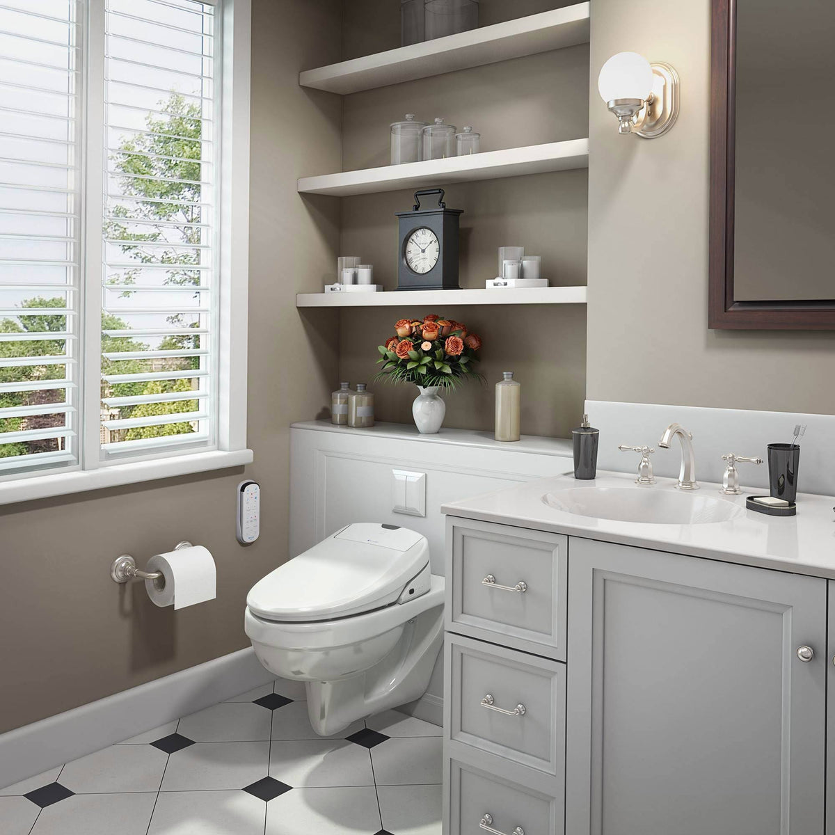 White Round Bidet Toilet Seat I44378