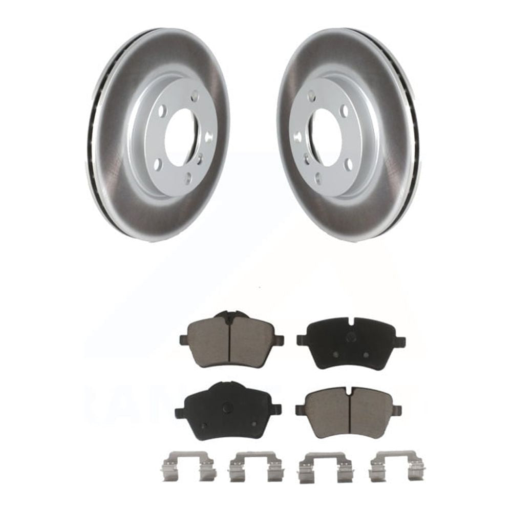 Front Coated Disc Brake Rotors And Ceramic Pads Kit N430775