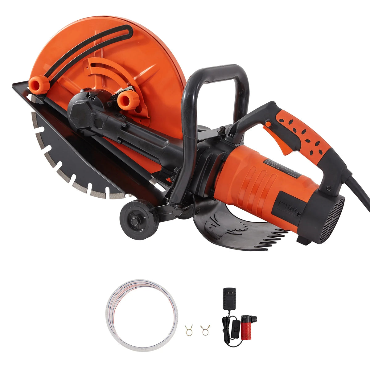 14'' Electric Concrete Saw Wet/Dry Saw Cutter with Water Pump and Blade O65960