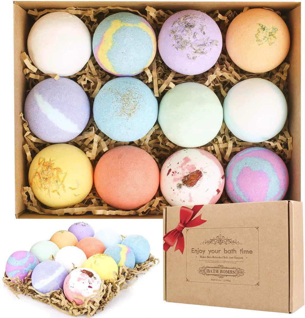 12 PCS Handmade Natural Bath Bombs E507