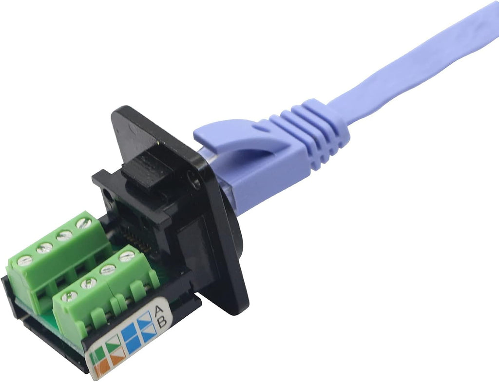 Black RJ45 Panel Mount Keystone Jack A996979
