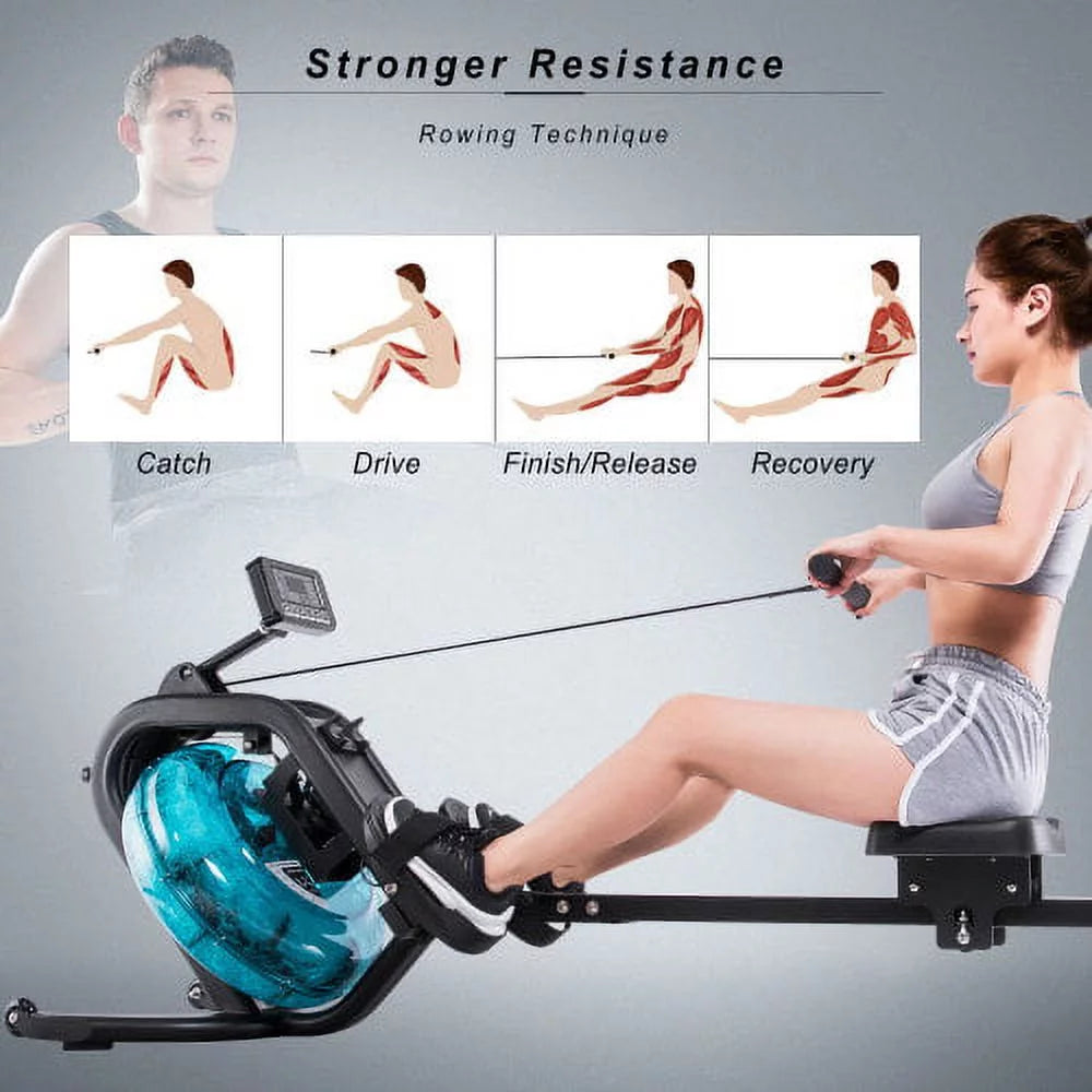Water Rowing Machine with LCD Monitor V53827