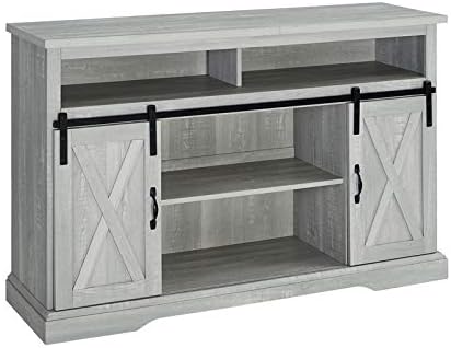 White Wood TV Stand Storage Cabinet O613219