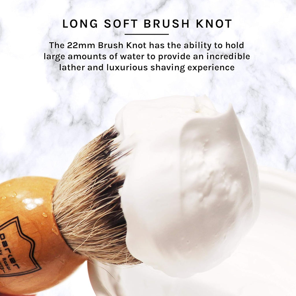 Olivewood Silvertip Badger Shaving Brush & Stand Pack of 2 X62706