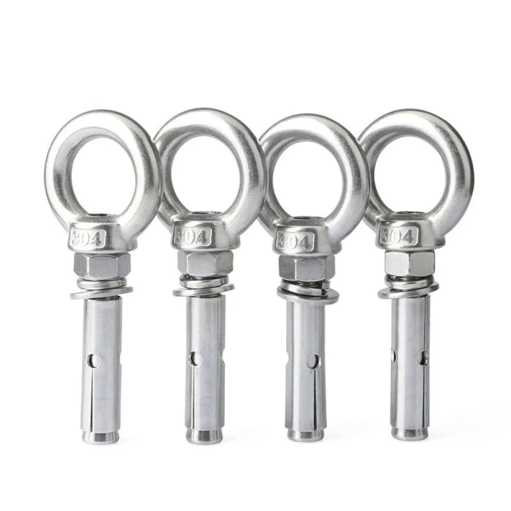 304 Stainless Steel Lifting Eye Bolt M6x80mm 4pcs T192929