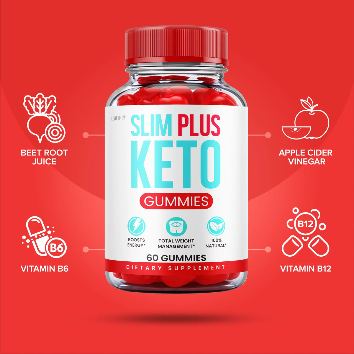 2 Pack Keto Gummies with Apple Cider Vinegar 120 Gummies Q2063