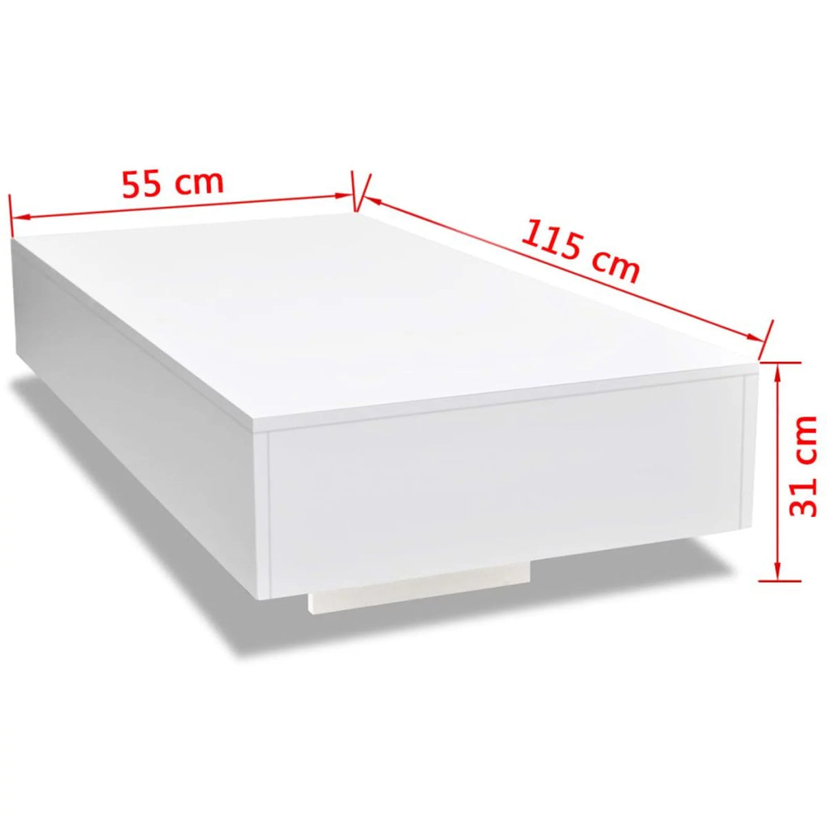 High Gloss White Coffee Table W5452