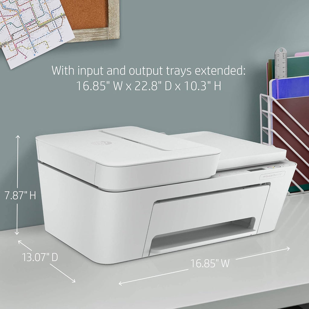 Renewed HP DeskJet Plus 4152 Wireless All-in-One Color Inkjet Printer C703
