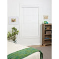 White Cordless Faux Wood Blinds U393394