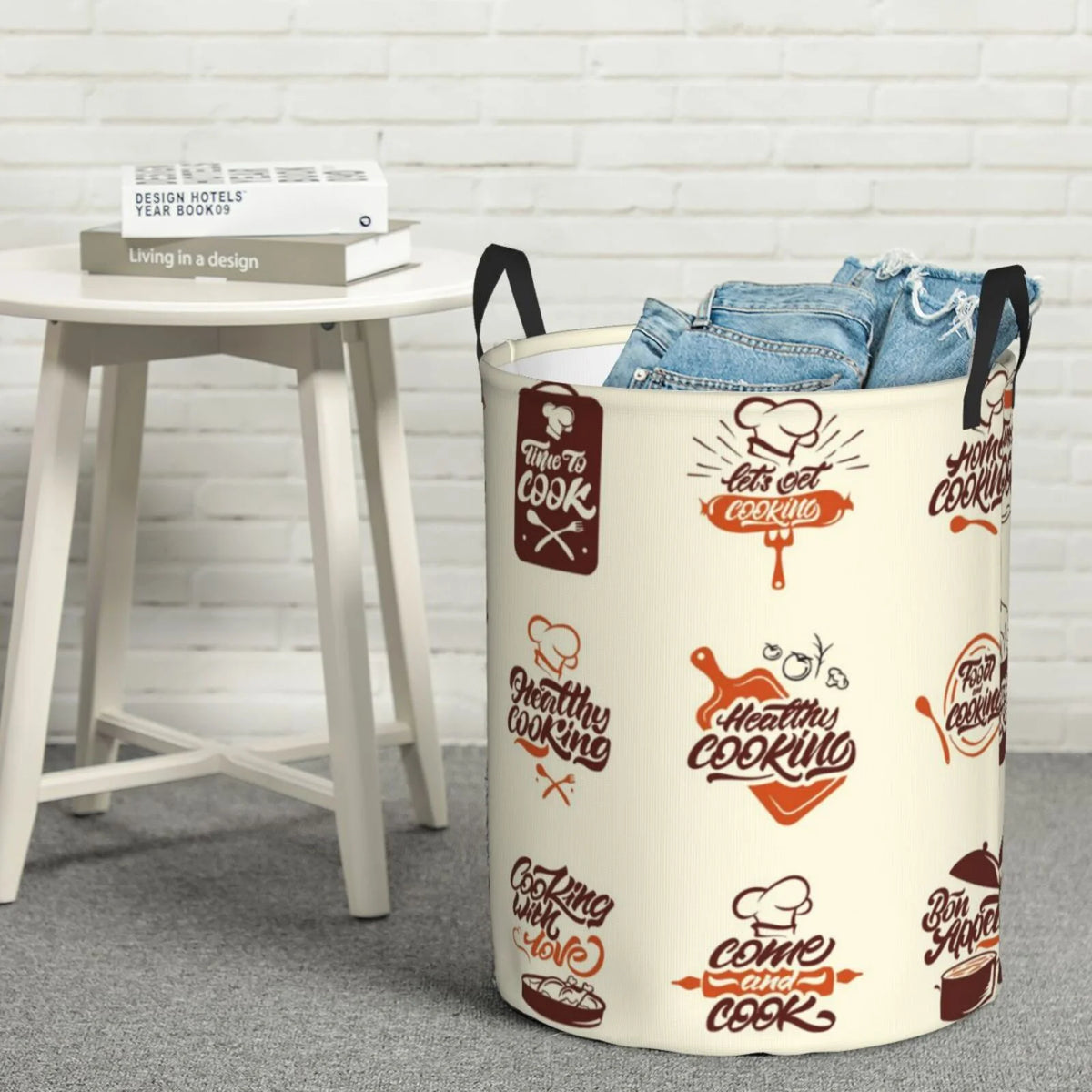 Foldable Laundry Hamper with Handles Y76708