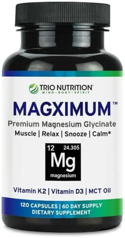 Magnesium Glycinate Vitamin D3 K2 MCT Oil Supplement Y376
