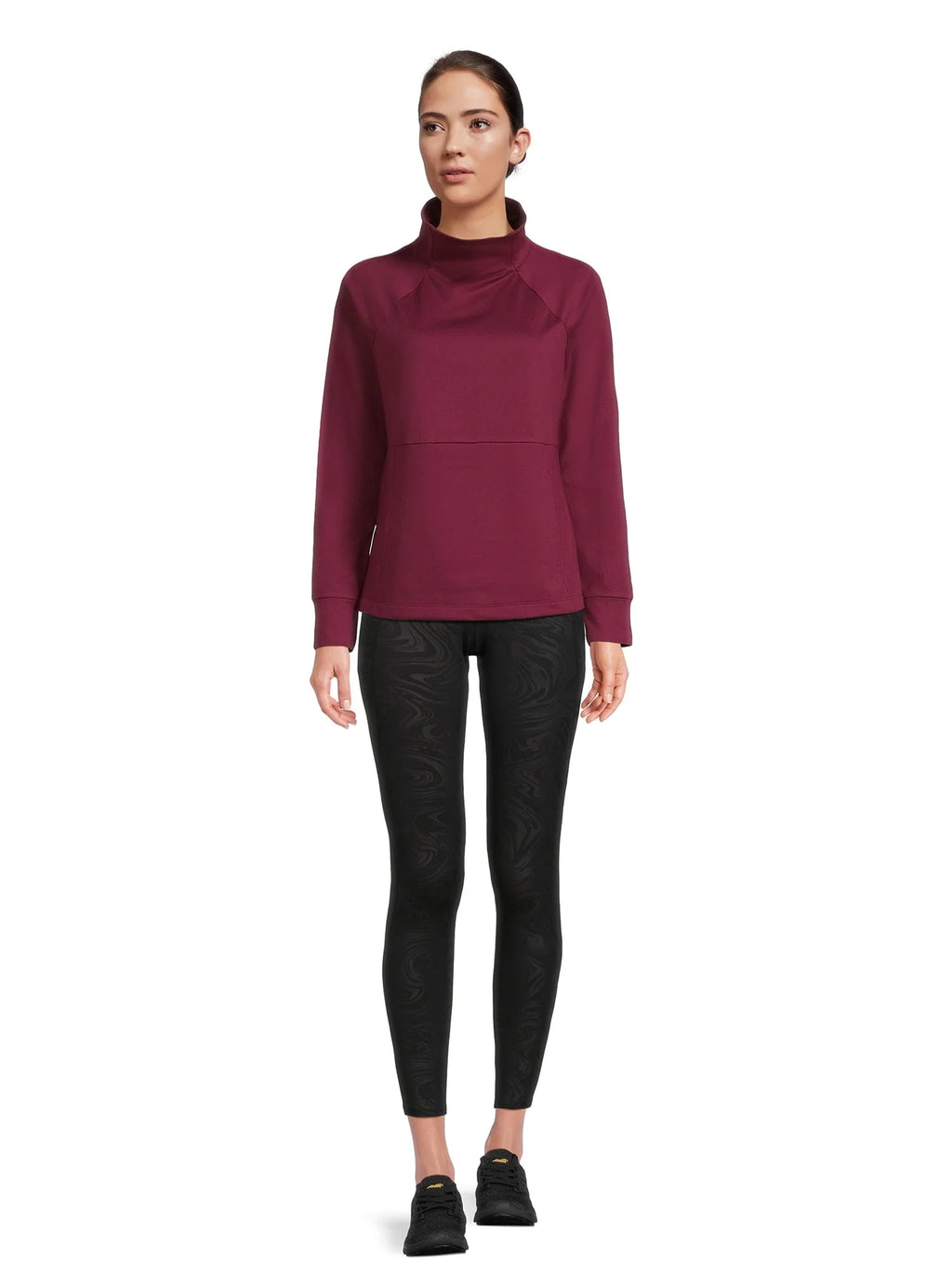 Mock Neck Long Sleeve Pullover Top H588