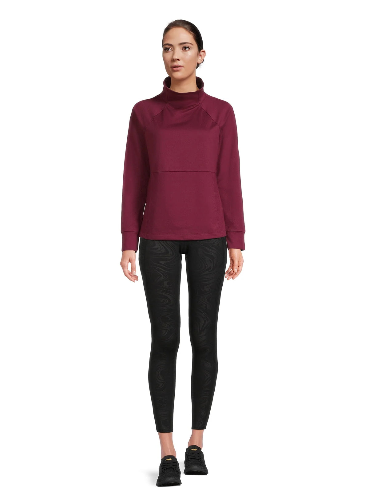 Mock Neck Long Sleeve Pullover Top H588