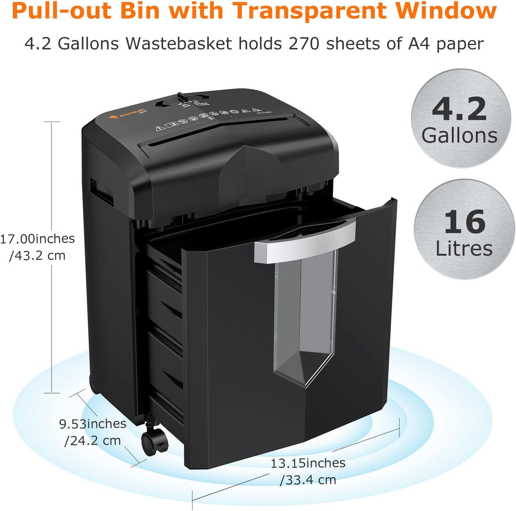 10-Sheet Micro-Cut Paper Shredder with 4.2 Gal Pullout Bin E2368