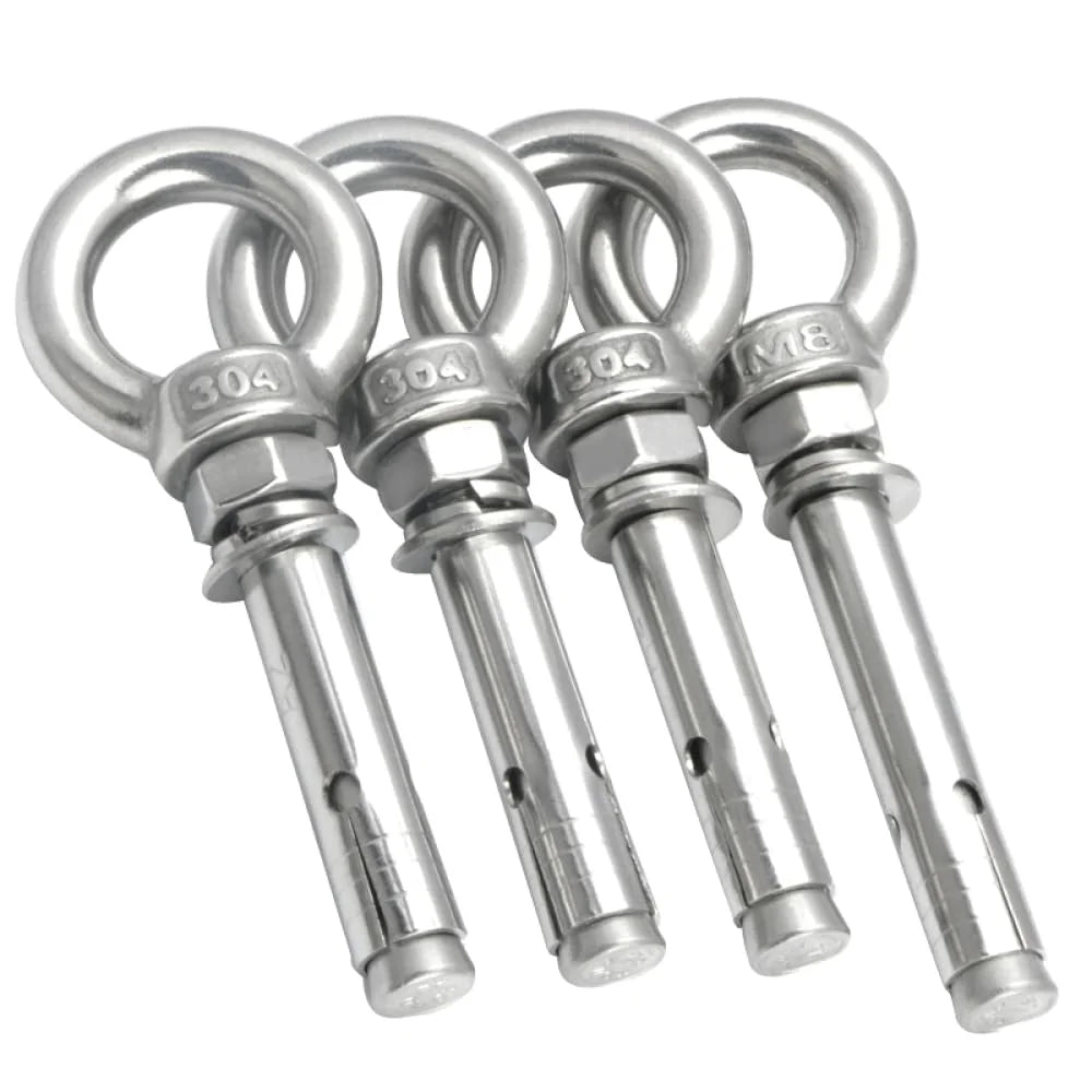 304 Stainless Steel Lifting Eye Bolt M6x80mm 4pcs T192929