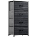 4 Drawer Fabric Storage Dresser with Wooden Top X414
