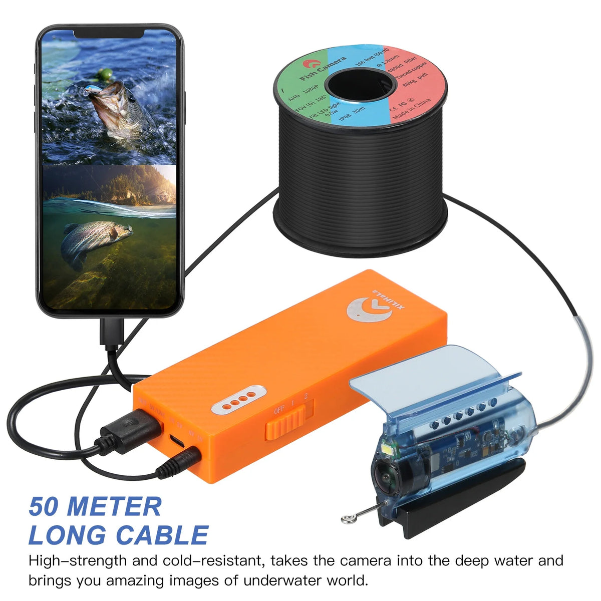 1080P Underwater Fishing Camera with APP Control V51640