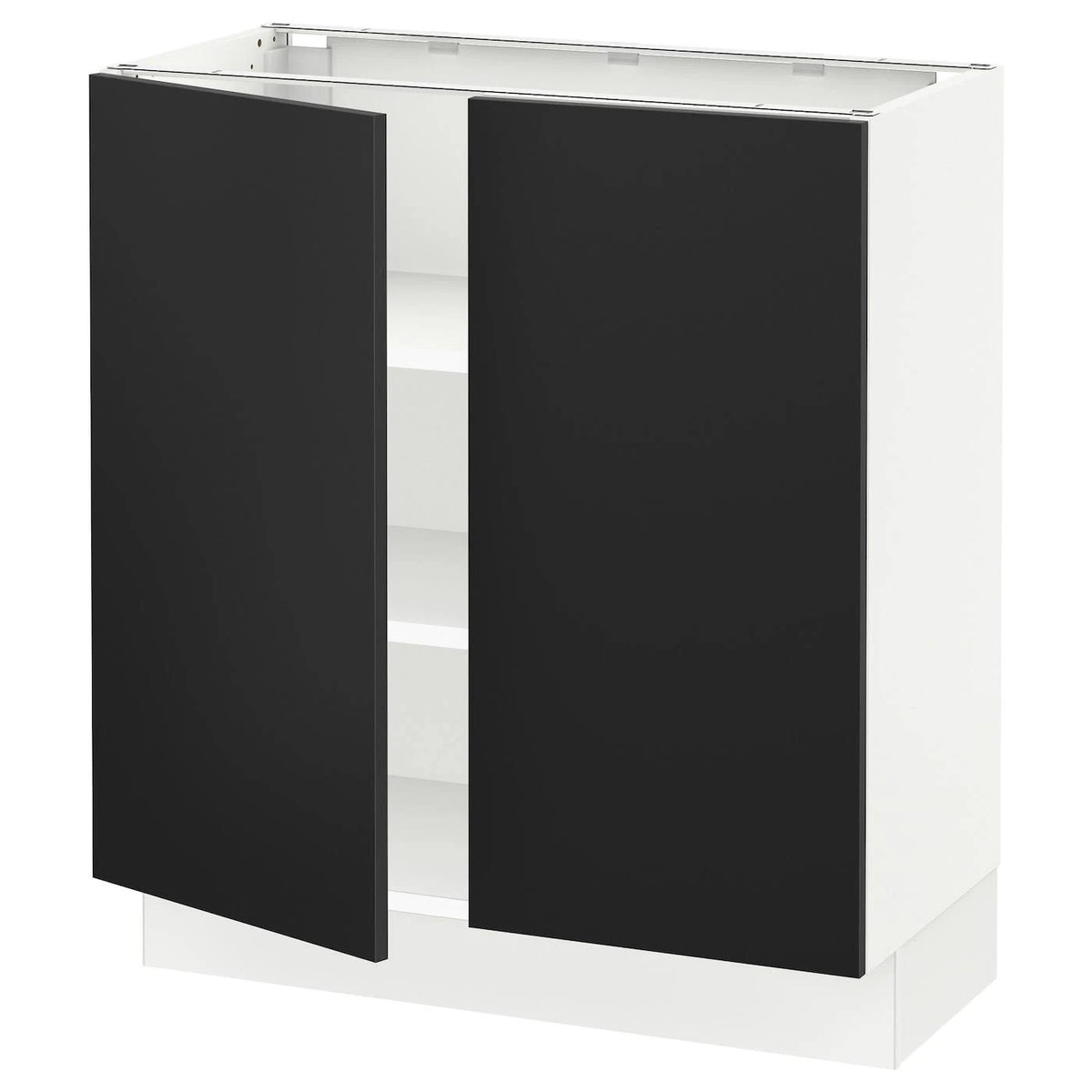 White Base Cabinet with Shelves and 2 Doors C29418