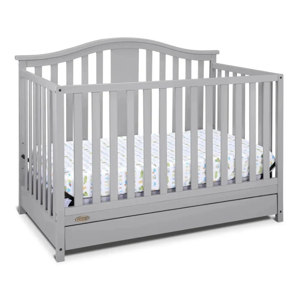 Espresso Convertible Baby Crib with Drawer H8851