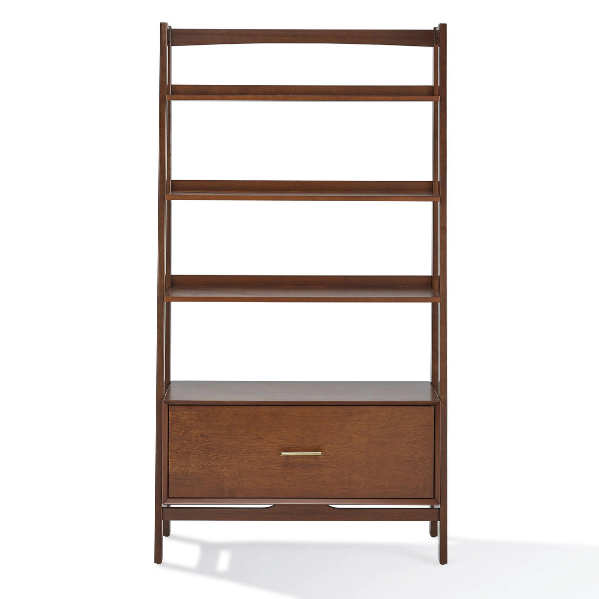 Mahogany Wood 4 Shelf Etagere Bookcase U77839