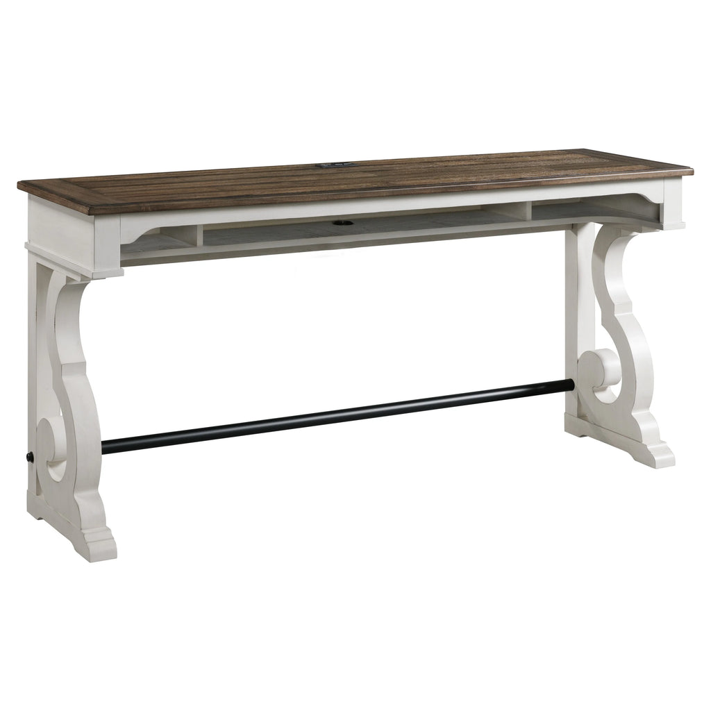 White Oak Wood Sofa Bar Table E740