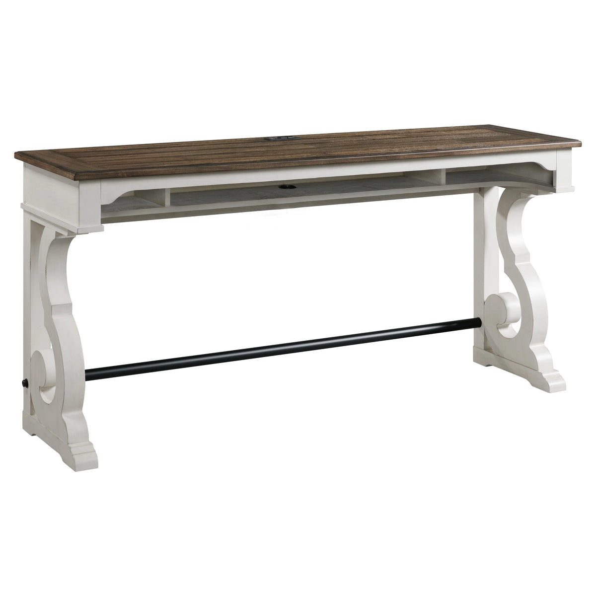 White Oak Wood Sofa Bar Table E740