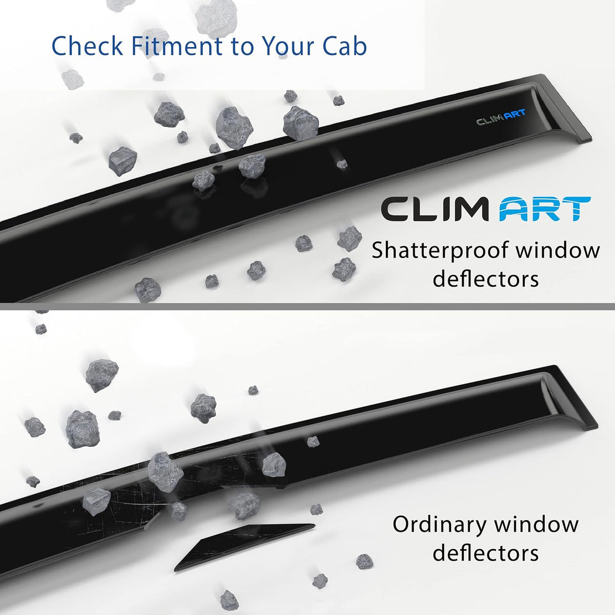 Dark Smoke 4pcs In-Channel Window Deflectors Q5647