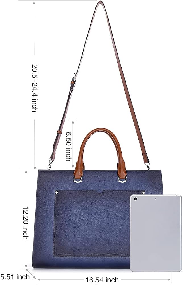 Genuine Leather 15.6 Inch Laptop Shoulder Bag E55849