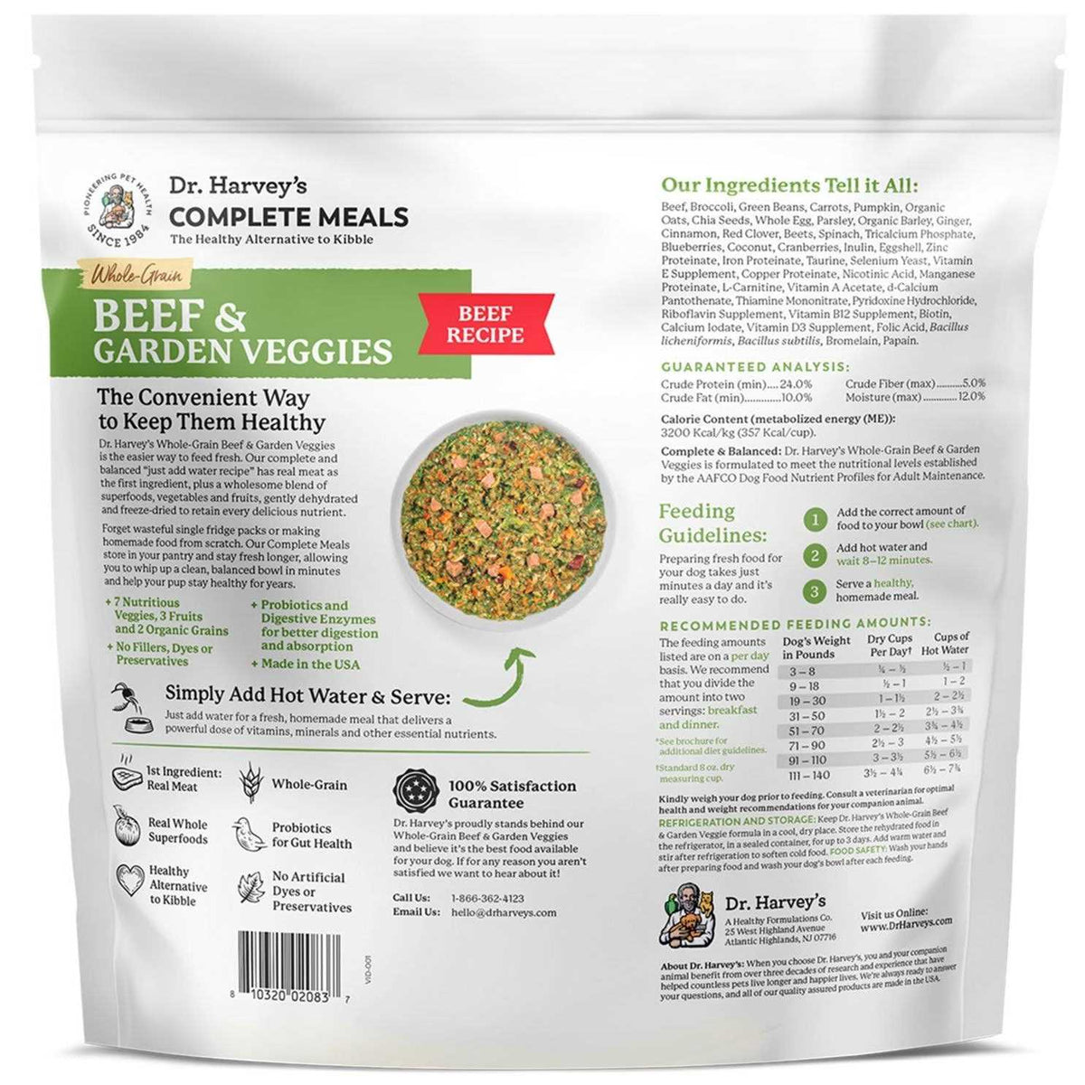 Whole Grain Beef & Garden Veggies Dehydrated Dog Food E39570