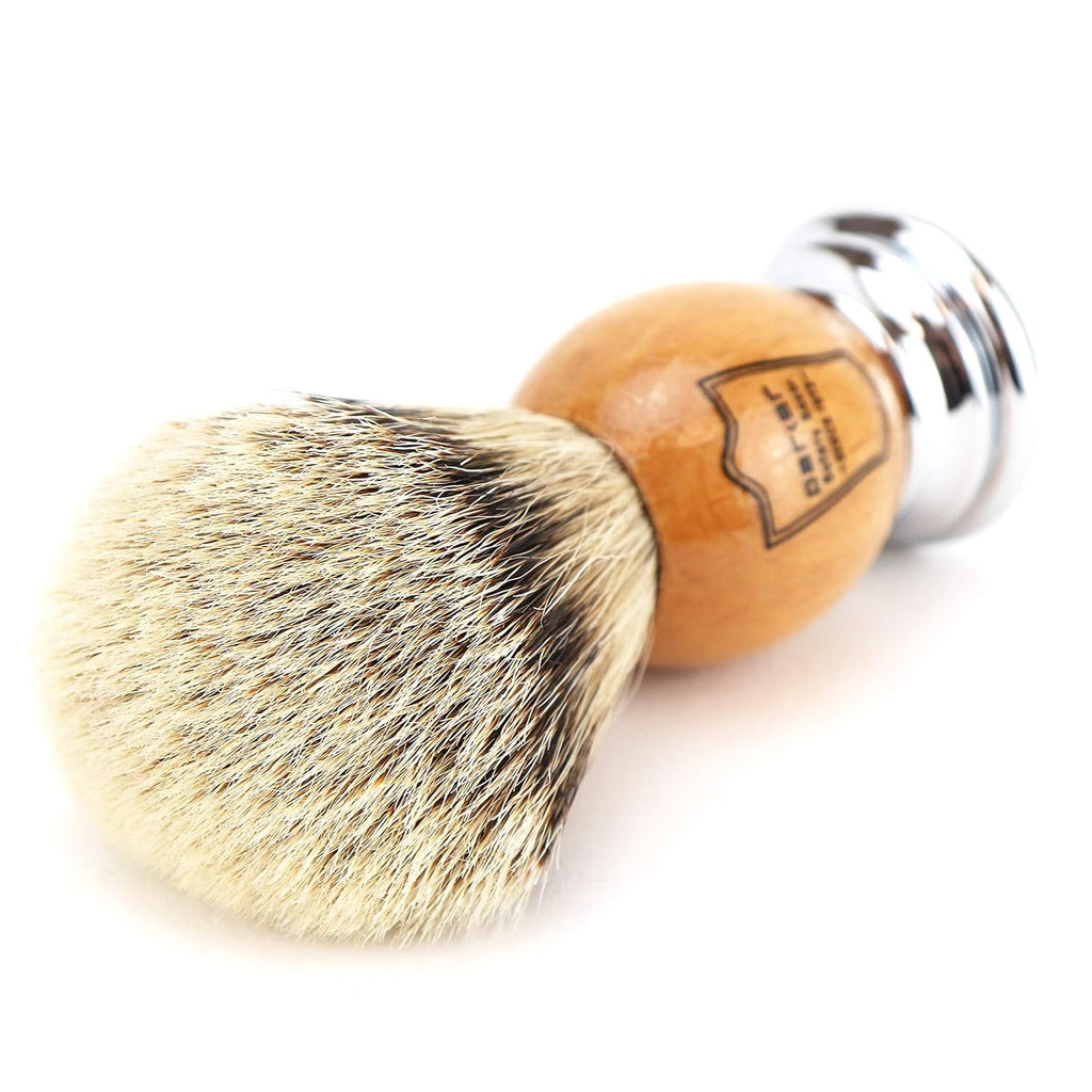Olivewood Silvertip Badger Shaving Brush & Stand Pack of 2 X62706