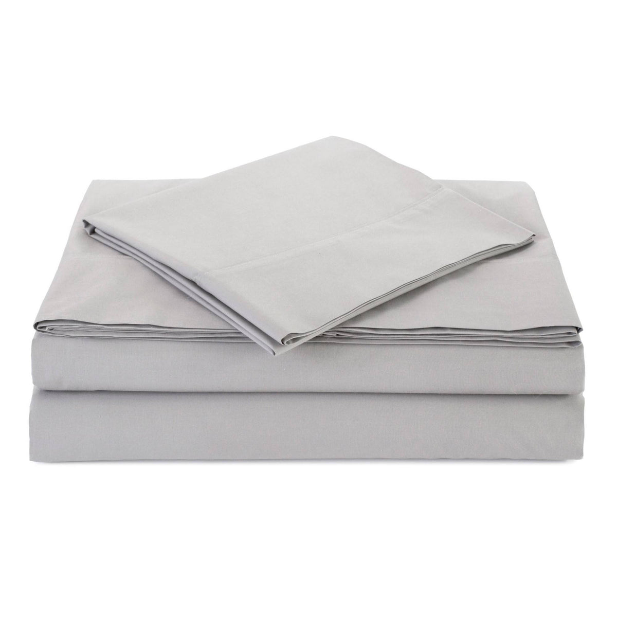 Grey Percale Twin Sheet Set I431
