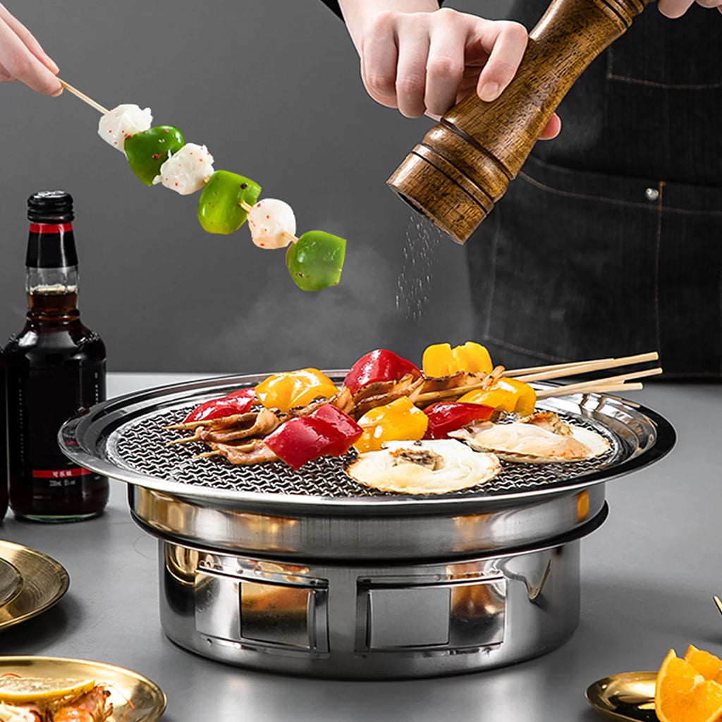 Charcoal Grill Non-stick Portable Stainless Steel BBQ Grill B714