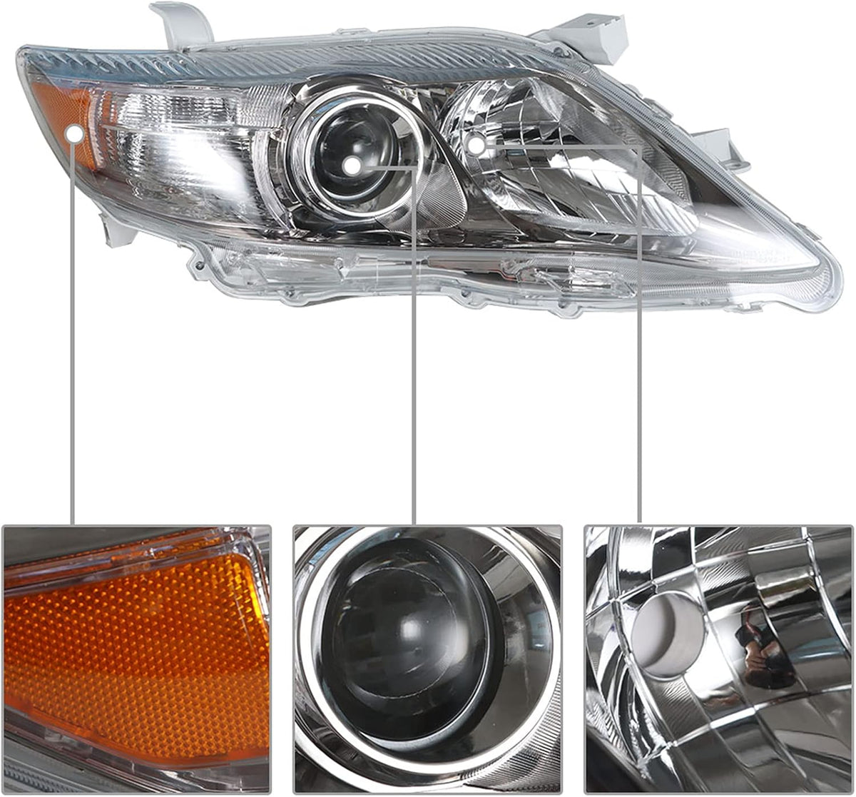 Headlights Pair for 2010 2011 Toyota Camry SE F5810