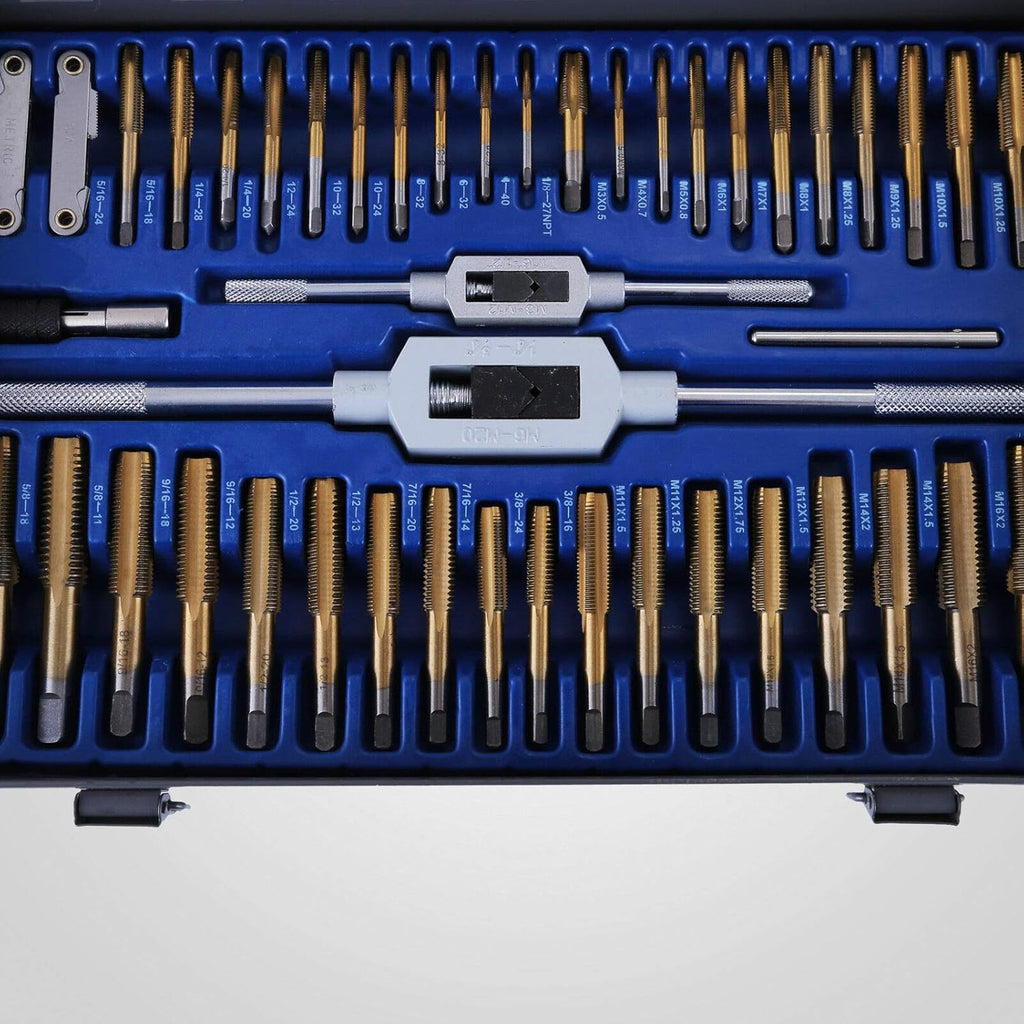 86-Piece Tap and Die Set Metric Titanium Steel L971436