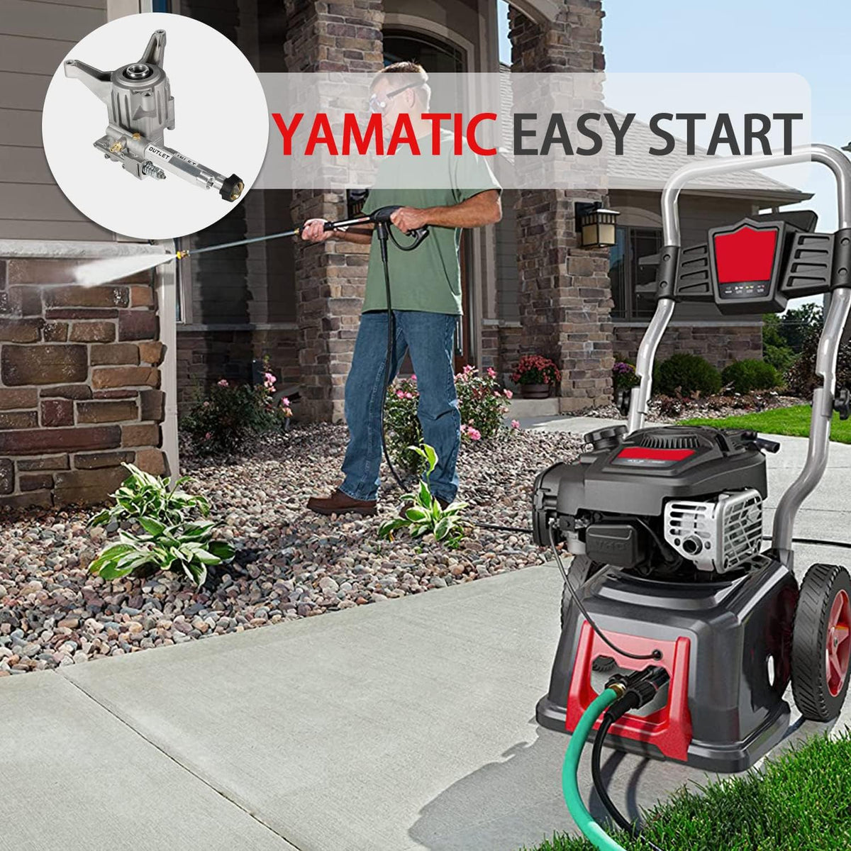 7/8 Shaft Vertical Pressure Washer Pump, 2600-3000 PSI @2.5 GPM O188790