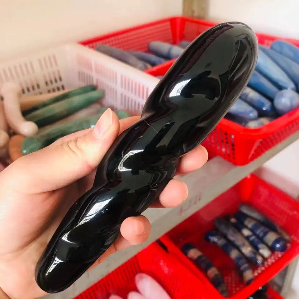 Black Obsidian Quartz Massage Wand C4857