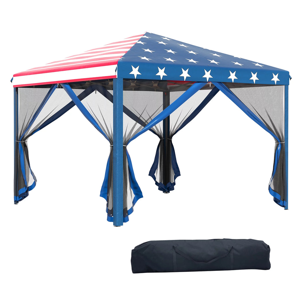 10' x 10' Pop Up Canopy Tent with Netting B970