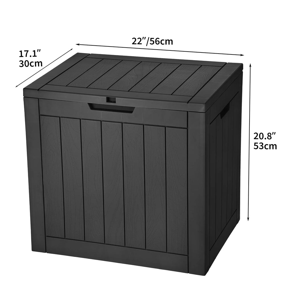 30 Gallon Black Waterproof Resin Outdoor Storage Chest B153
