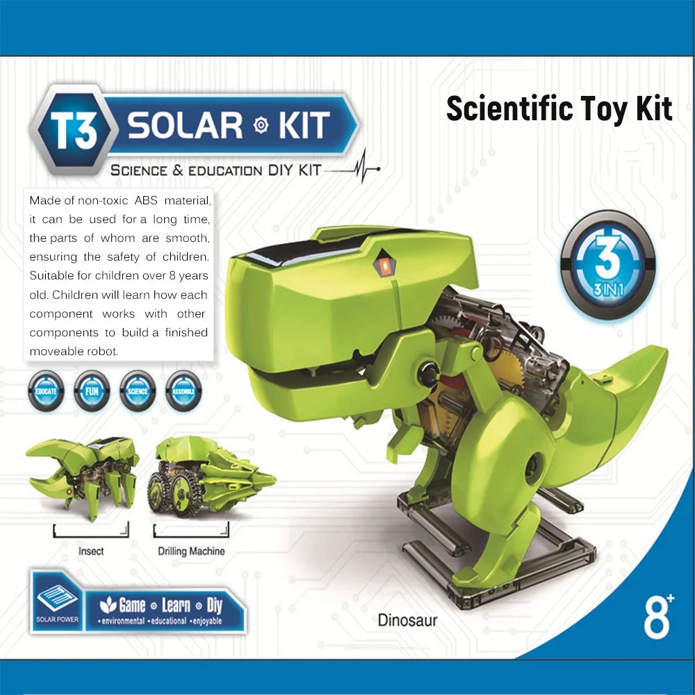 3 in 1 Solar Robot DIY STEM Science Experiment Assembly Model T48309