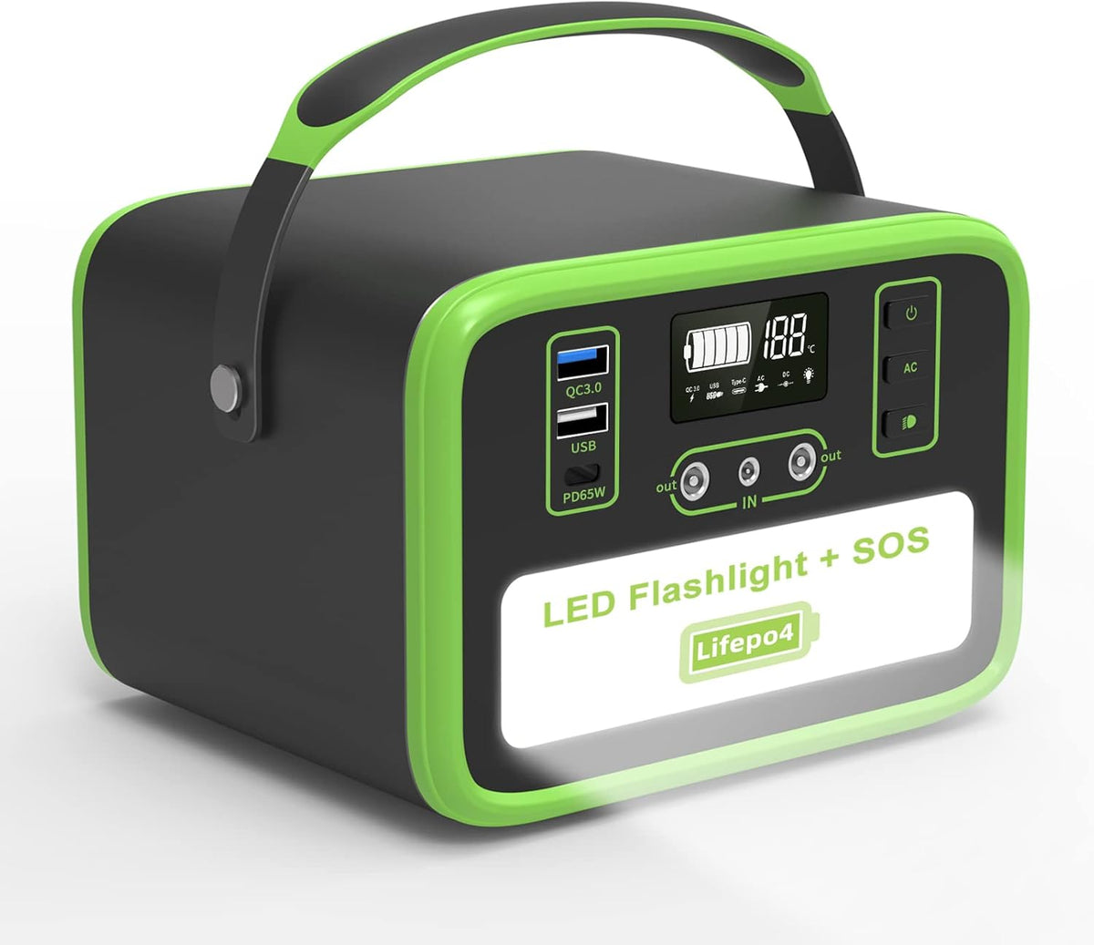 Portable Power Station 161Wh 50400mAh Solar Generator 150W Peak 300W with USB-C PD 65W F931590