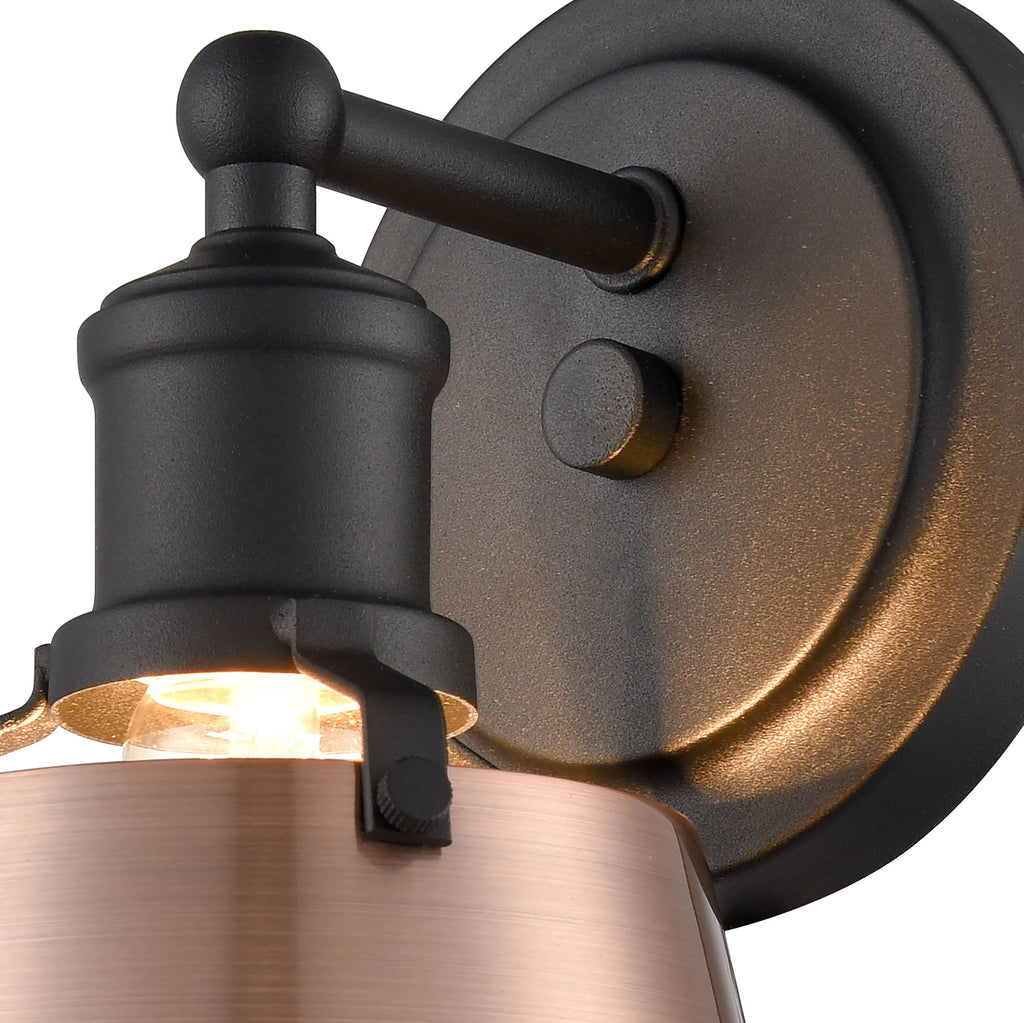 6-Inch Wide Vanity Light, Matte Black A959192