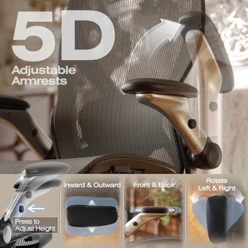 Ergonomic Office Chair with Footrest and Mesh D4973
