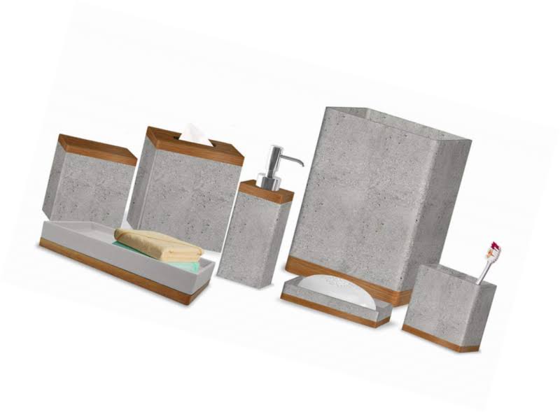 Grey Concrete 7pc Bath Set H4949