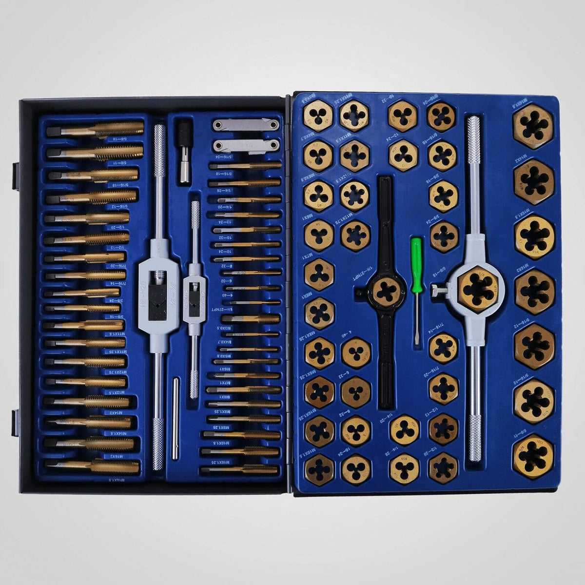 86-Piece Tap and Die Set Metric Titanium Steel L971436