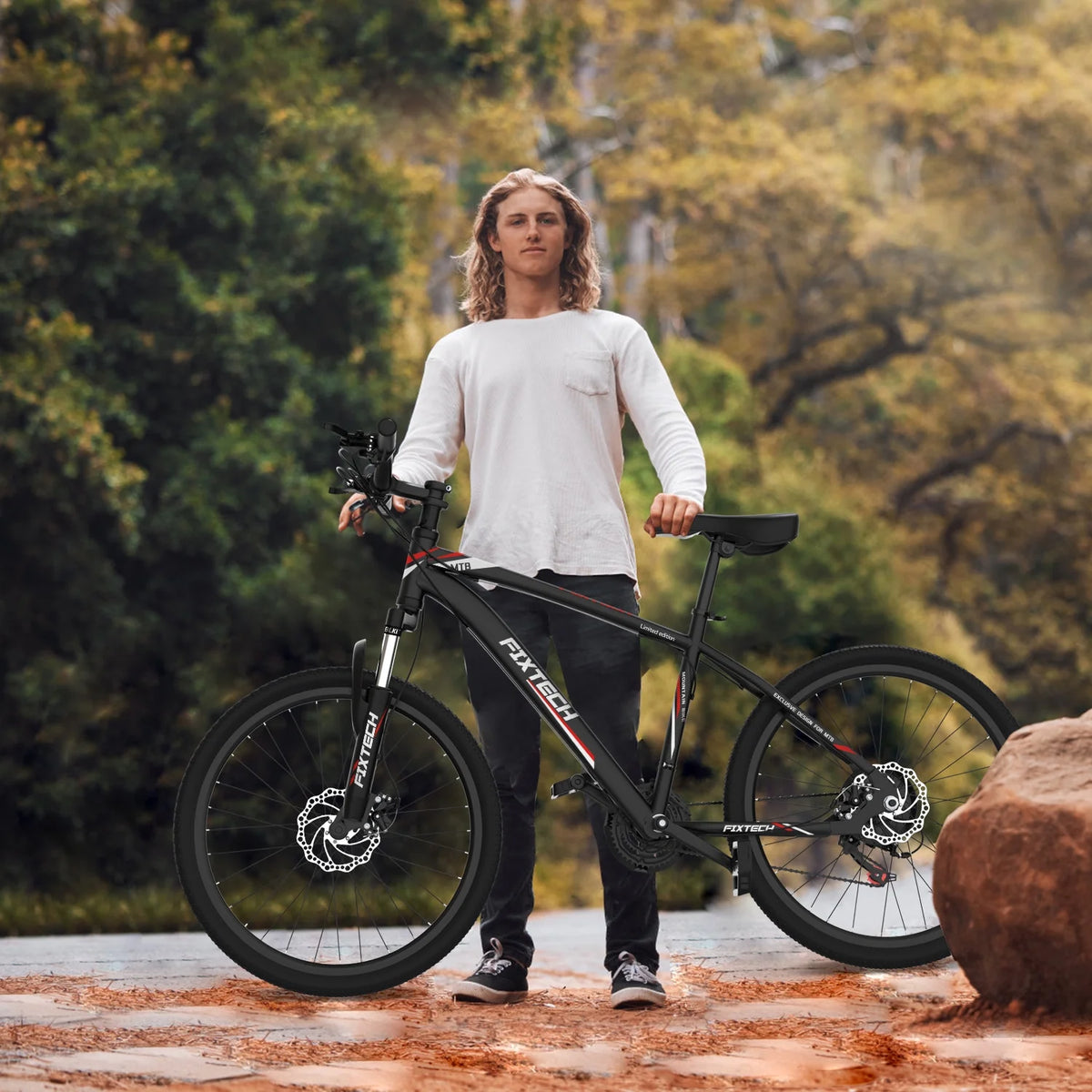 26 inch Mountain Bike 21 Speed Dual Disc Brake Front Suspension P6132