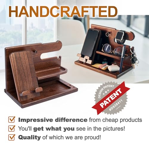 Wood Phone Docking Station Organizer D194
