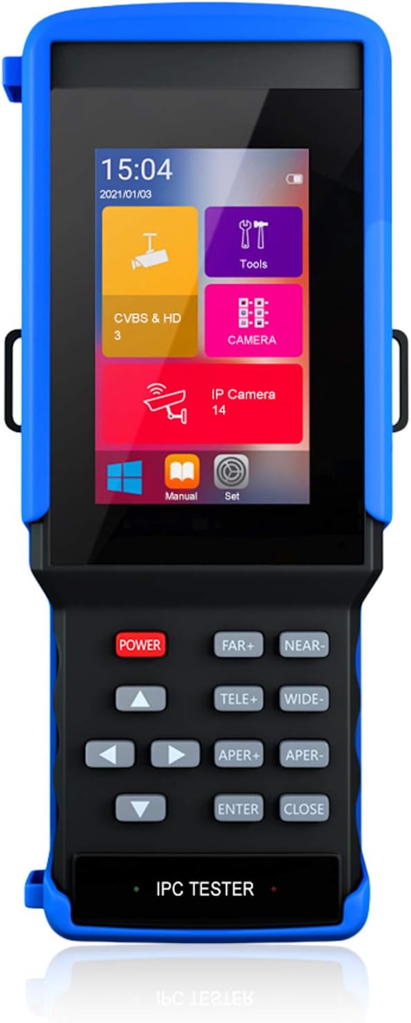 8MP AHD CVI TVI CVBS IP Camera Tester with 4 inch Touch Screen R333