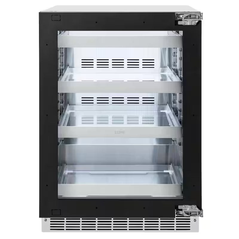 24 in. Single Zone 151-Can Panel Ready Beverage Fridge with Glass Door N7052