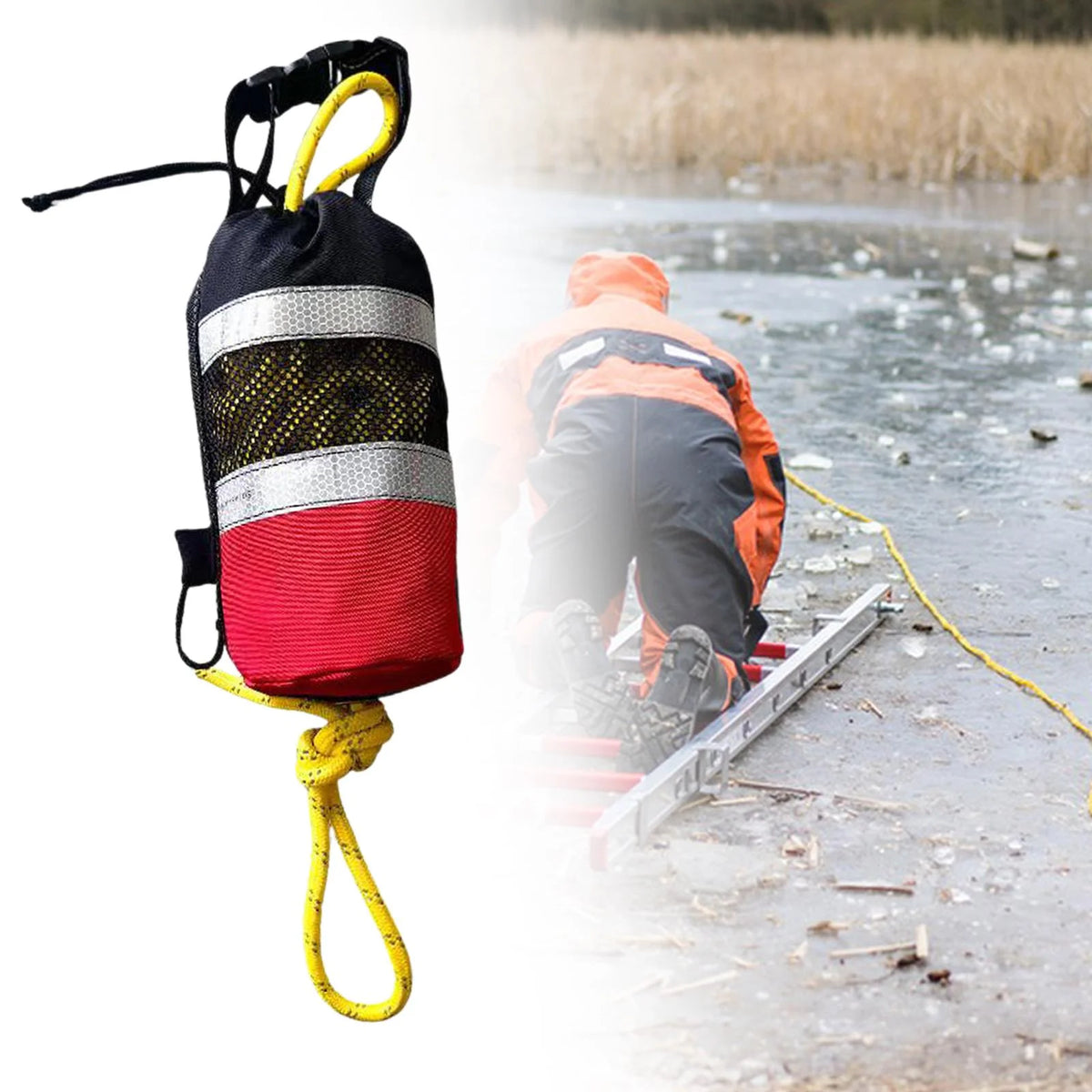 Throwable Rope Throw Bag Flotation Device Throwline H25034