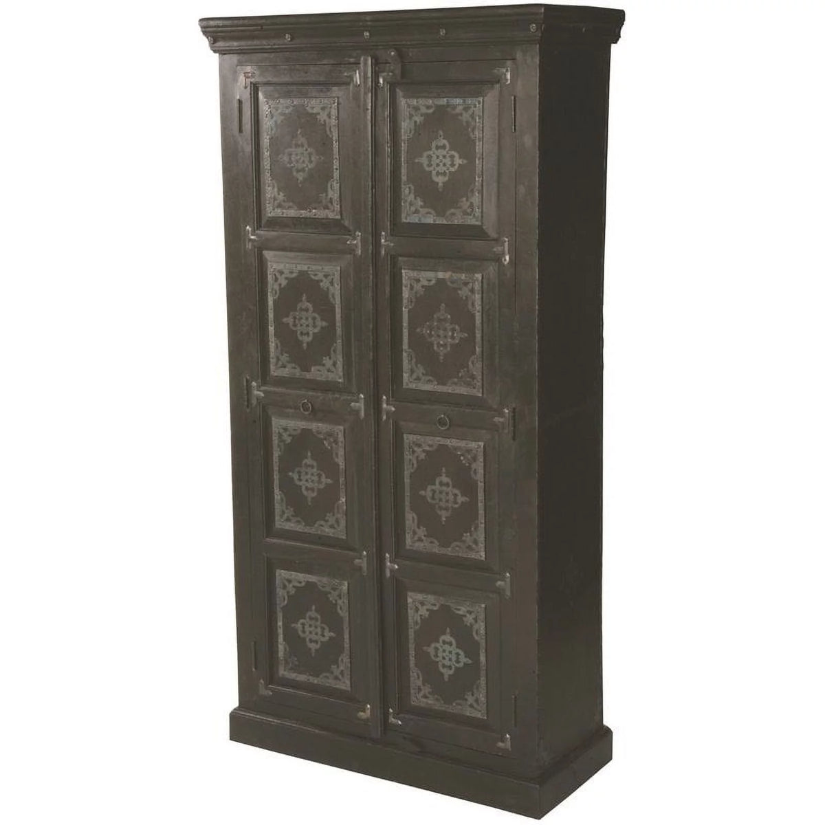 Solid Wood 2 Door Cabinet in Brown O139